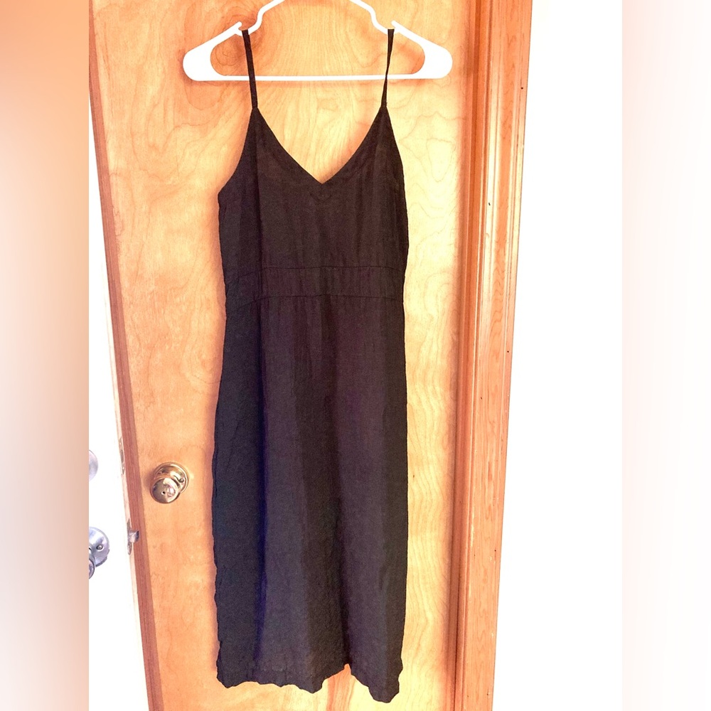Lacausa XS black dress midi, classic, simple